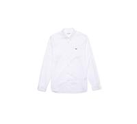 Lacoste Herrenoberhemd CH2933 Langarm Button-down Einfarbig Regular Fit Weiß 39