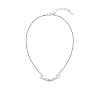 Edelstahlkette LACOSTE "CROCODILE", edelstahlfarben, kristallweiß, Halsketten, Damen, mit Stein, Edelstahl, L: 45,5 B: 2mm, Edelstahlkette, wahlweise mit oder ohne Stein, B:2mm (79898658-0) edelstahlf