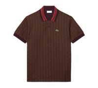 Lacoste - Klassisches Polohemd mit Jacquard-Monogramm - - Tops - Herren - Braun - L