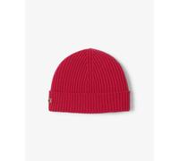 Lacoste - Korallenrosa gerippte Beanie aus gebürsteter Wolle TU