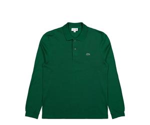Lacoste Long Sleeved Ribbed Collar Shirt Grün in Größe L