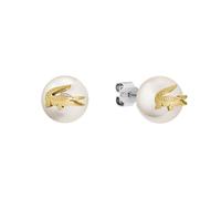 Lacoste MATCHPOINT Kollektion Für Männer und Frauen Armband oder Halskette aus Imitationsperlen mit Verschiedenen Charms in Gold, oder Ohrringe mit Goldenem Krokodil