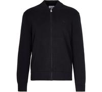 Lacoste - Men's Black Zip-Up Sweatshirt With Bomber Collar - Größe XL - schwarz