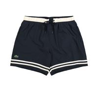 Lacoste Mid Length Swim Trunks With Contrasting Stripes Schwarz in Größe XL