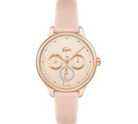 Lacoste Multi Zifferblatt Quarz Uhr für Damen mit Rötliches Lederarmband - 2001206