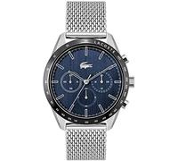 Lacoste Multi Zifferblatt Quarz Uhr für Herren Kollektion Boston mit Silbernes Edelstahl-Mesh-Gliederarmband - 2011163