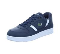 Lacoste Herren Low Sneaker T-Clip Set Dunkelblau Leder & Textil, Farbauswahl:blau, 9999-englisch-eu-mapping:43