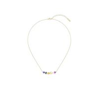 Lacoste Ohrstecker, Gliederarmband oder Gliederhalskette für Damen Kollektion DEVA aus Geldgoldfarb, Necklace