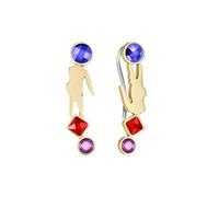 Lacoste Ohrstecker, Gliederarmband oder Gliederhalskette für Damen Kollektion DEVA aus Geldgoldfarb, Earrings