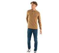 Lacoste Original L.12.12 Herren-Poloshirt, langärmlig, Baumwolle, klassisch, Cookie, L