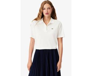 Lacoste Oversize Fit Damen Poloshirt ecru, Einfarbig