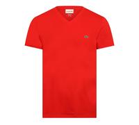 Lacoste - "Pima" T-Shirt für Herren, V-Ausschnitt, Leicht (Rot) XL