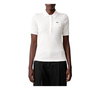 Lacoste - Pointelle-Strick-Poloshirt - - Tops - Damen - Beige - L
