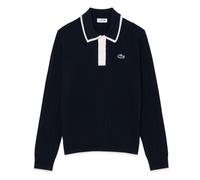 Lacoste Polo Collar Stretch Sweater - navy blue/white (S)