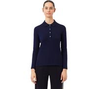 LACOSTE Polo Cotton, langarm, navy