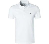 LACOSTE Polo-Shirt Herren Slim Fit Kurzarm Baumwoll-Piqué weiß, XXL