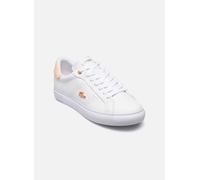 LACOSTE Damen Sneaker - POWERCOURT 2.0, Turnschuhe, Logo, Echtleder Weiß EUR 36