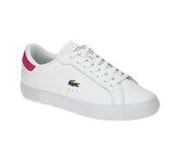 Lacoste Powercourt Schuhe Sneakers weiß pink Damen 0086 für Damen, weiß, Größe 39 ½ EU