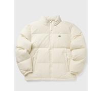 Lacoste Regular Fit Daunenjacke mit Stehkragen und integrierter Kapuze in Offwhite, Größe XL