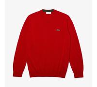 Lacoste Pullover da Uomo con Collo Rotondo Organico Rosso V / L