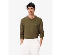 Lacoste Pullover da Uomo con Collo Rotondo Organico Verde Cachi Mann III / S III / S