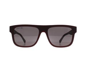 Lacoste Rectangle Herren Dunkelrot Grau L6001S Einheitsgröße