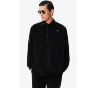 Lacoste Regular Fit Cordhemd schwarz, Einfarbig