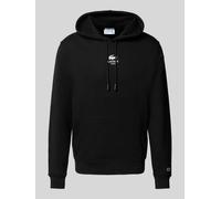Lacoste Regular Fit Hoodie aus reiner Baumwolle in Black, Größe XL