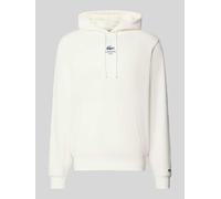 Lacoste Regular Fit Hoodie aus reiner Baumwolle in Offwhite, Größe M
