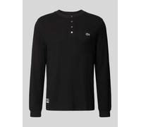 Lacoste Regular Fit Langarmshirt aus reiner Baumwolle in Black, Größe M