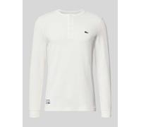 Lacoste Regular Fit Longsleeve weiss, Einfarbig