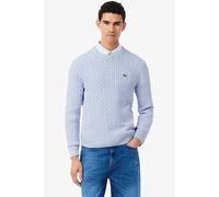 Lacoste Regular Fit Strickpullover aus Baumwoll-Mix in Hellblau, Größe XXL