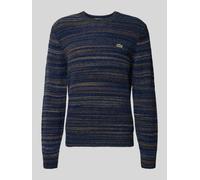 Lacoste Regular Fit Strickpullover aus Woll-Mix in Dunkelblau, Größe L
