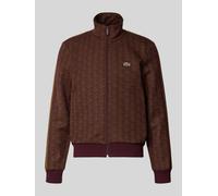 Lacoste París Monogram Full Zip Sweatshirt braun bordeaux oliv - M