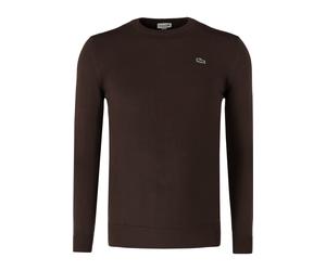 Lacoste Regular Fit Sweatshirt Rundhalsdunkelbraun, Einfarbig