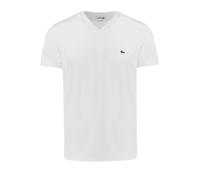 Lacoste Regular Fit T-Shirt V-Ausschnitt weiss, Einfarbig