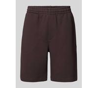 Lacoste Relaxed Fit Sweatshorts aus reiner Baumwolle in Schoko, Größe M