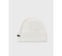 Lacoste RIB KNIT BRUSHED WOOL BEANIE men Beanies white in Größe:ONE SIZE
