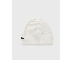 Lacoste RIB KNIT BRUSHED WOOL BEANIE men Beanies white in Größe:ONE SIZE