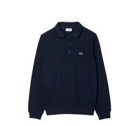 Lacoste Rippstrick-Polo Sweatshirt – reine Baumwolle, Marineblau, Größe S