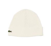 Wintermütze Lacoste Unisex Ribbed Wool Beanie - Weiß