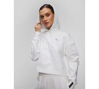 Lacoste Sport Hoodie mit Logo-Badge in Weiss, Größe 40