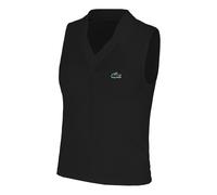 Damen Poloshirt Lacoste Sleeveless Stretch Knit Tennis - black/black - Schwarz (XS/S)