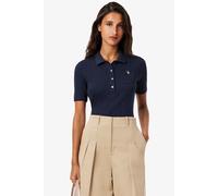 Lacoste Slim Fit Damen Poloshirt dunkelblau, Einfarbig