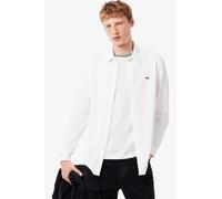 LACOSTE Hemd Herren Slim Fit Langarm Baumwoll-Piqué weiß, 41