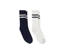 Lacoste - Socken aus gerippter Baumwolle - Socken weiß / blau