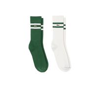 Lacoste - Socken aus gerippter Baumwolle - Socken weiß / grün