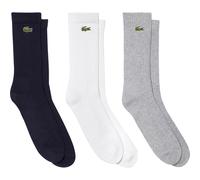 Lacoste Unisex Socken, 3er Pack - Tennissocken, Baumwollmischung, einfarbig, mehrfarbig, 35-38 Weiß/ Grau/ Dunkelblau