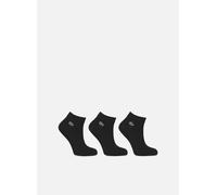 LACOSTE Unisex Sneakersocken, 3er Pack - Baumwollmischung, einfarbig, Logo Schwarz 43-46