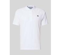 Lacoste Sport Regular Fit Sport Poloshirt mit Label Patch in Weiss, Größe XXL